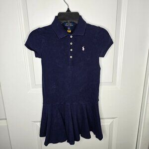 Ralph Lauren Girls Navy Polo Dress, size 5